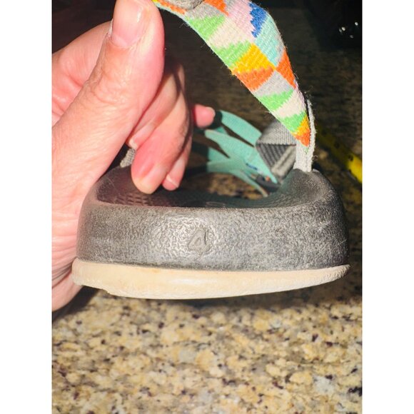 Chaco Kids Multi-Color Strappy Sport Sandals  4 Adjustable Straps Outdoor Beach - Picture 5 of 11